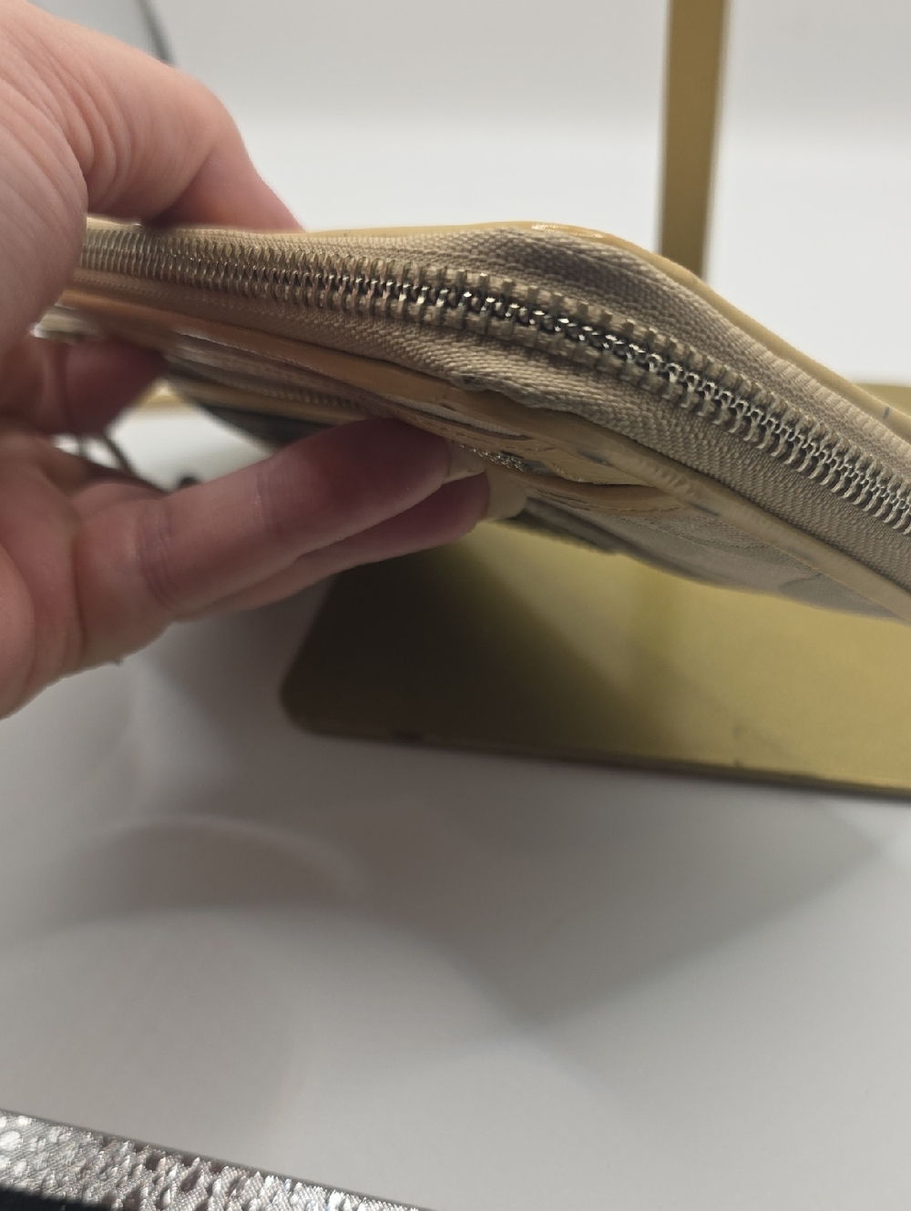 Coach Beige/Tan Signature Wristlet with Detachable Strap - Picture 15 of 17